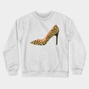 Leopard Print High Heel Shoe Crewneck Sweatshirt